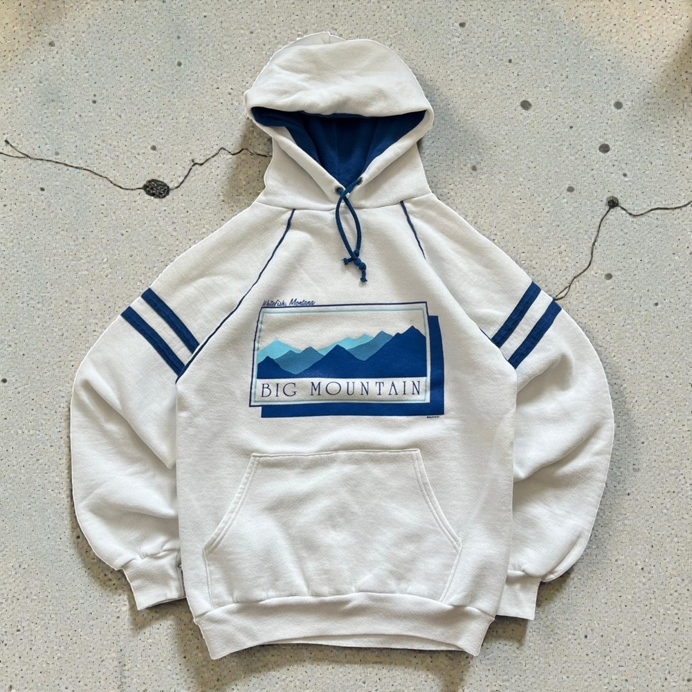 vintage 80s big white montana hoodie
